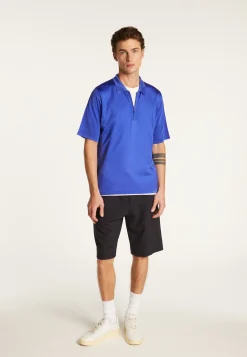 Montagut Polos Et T-Shirts-Polo en fil lumière - Manolo 48-Bleu roi