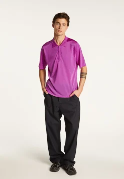Montagut Polos Et T-Shirts-Polo en fil lumière - Manolo 16-Violet clair