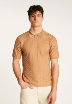 Montagut Le Fil Lumière®-Polo en fil lumière - Matt 88-Camel
