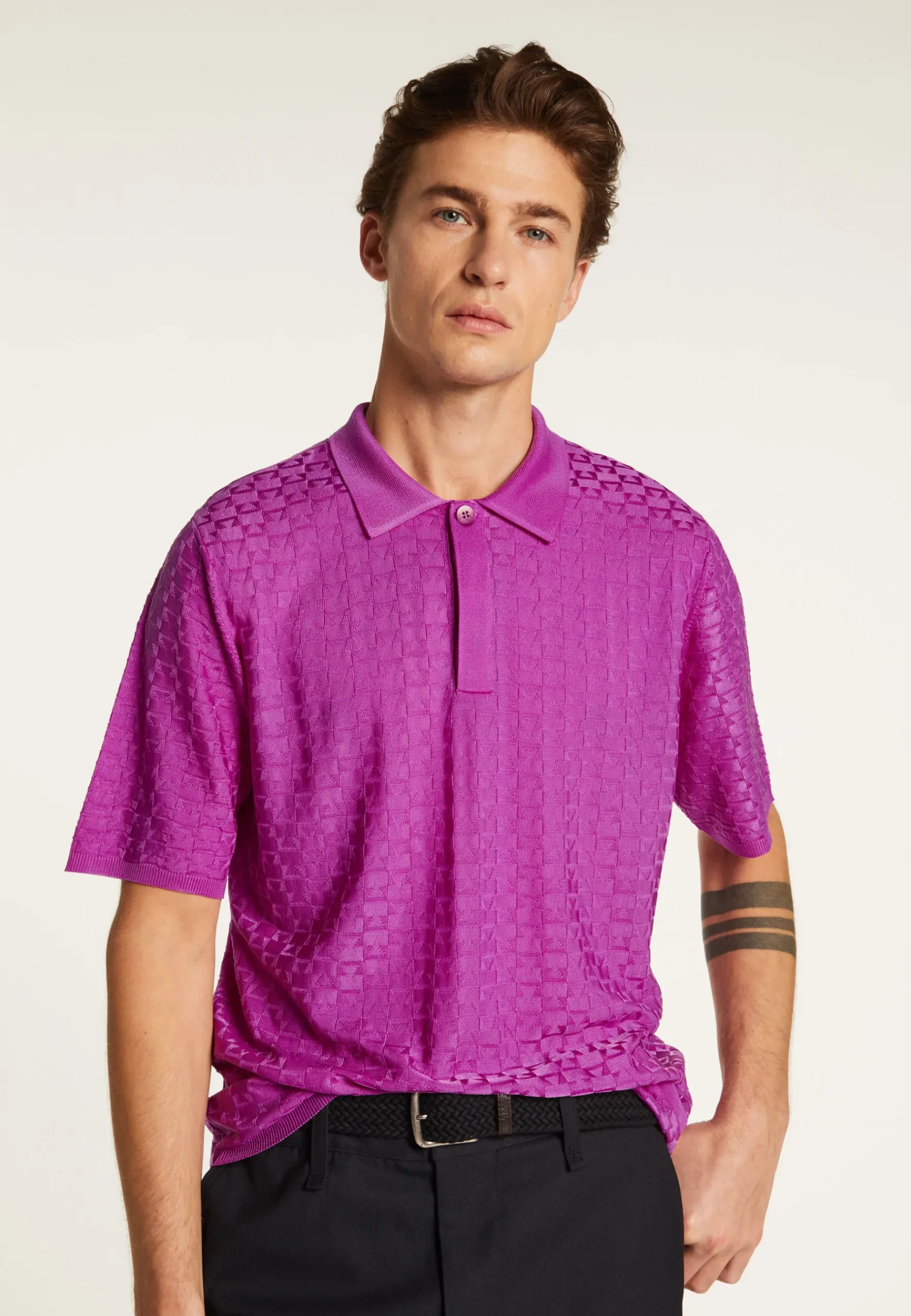 Montagut Le Fil Lumière®-Polo en fil lumière - Matt 16-Violet clair