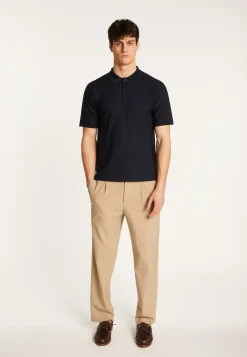 Montagut Le Fil Lumière®-Polo en fil lumière - Matt 05-Bleu marine