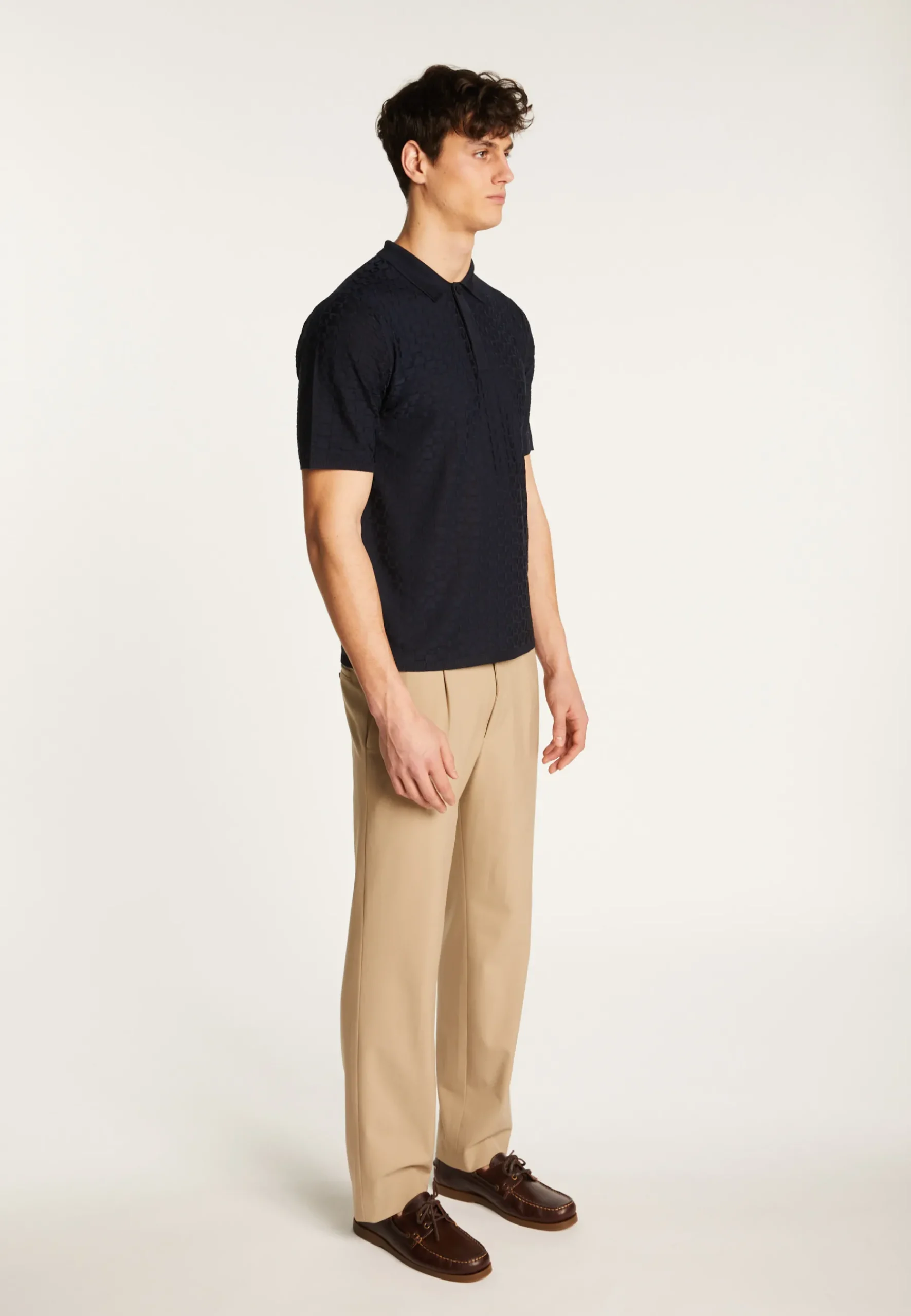 Montagut Le Fil Lumière®-Polo en fil lumière - Matt 05-Bleu marine