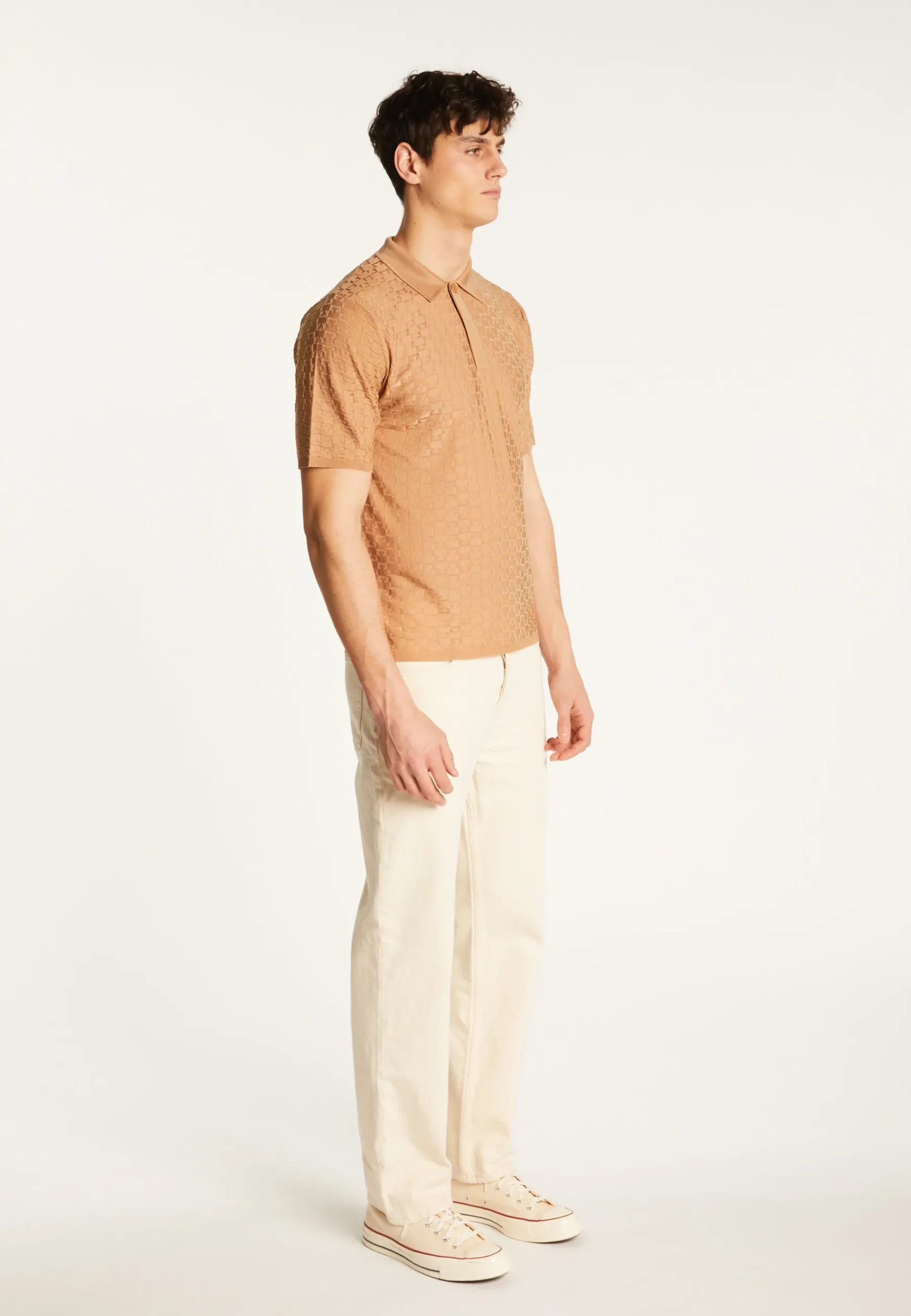 Montagut Le Fil Lumière®-Polo en fil lumière - Matt 88-Camel
