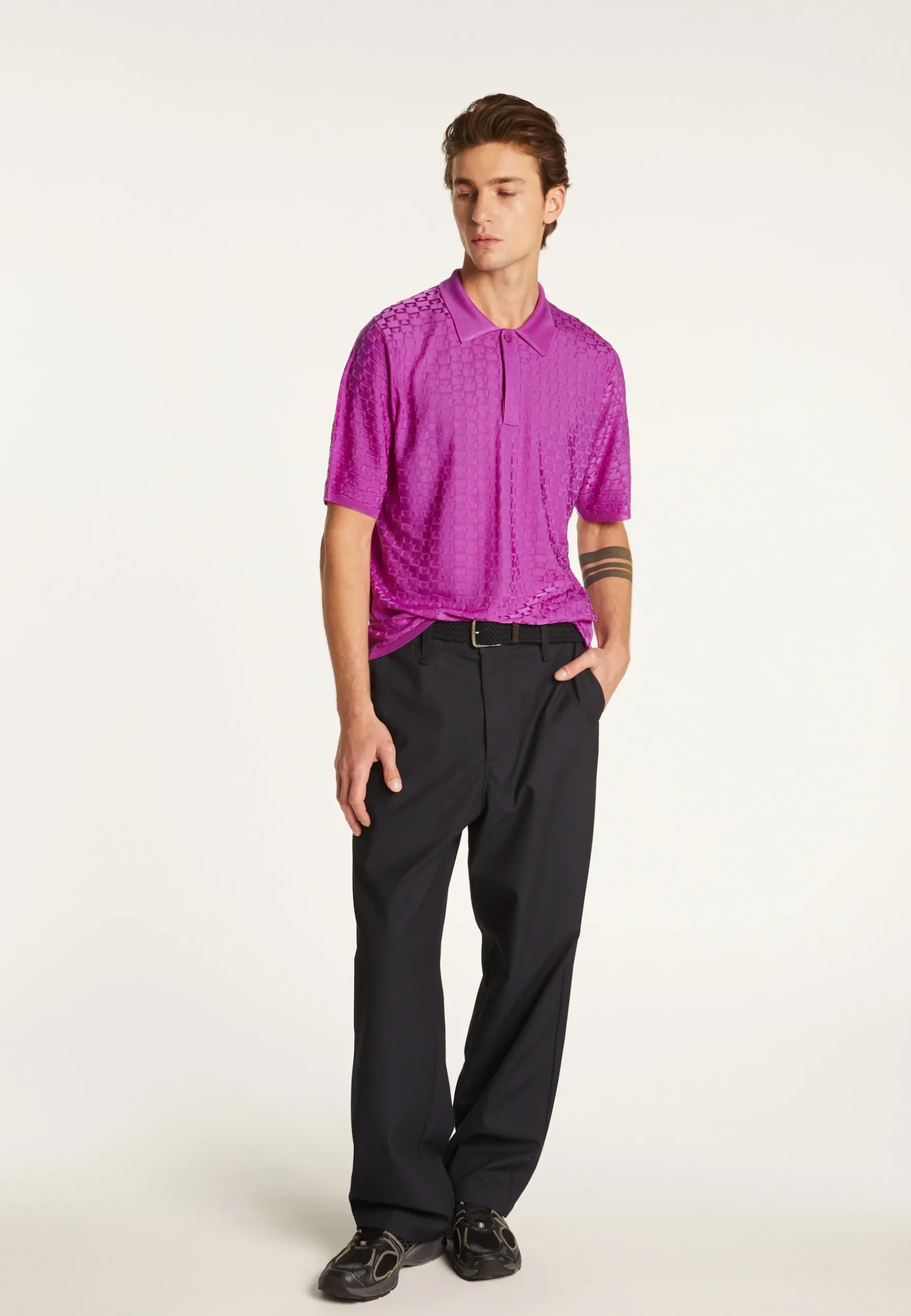 Montagut Le Fil Lumière®-Polo en fil lumière - Matt 16-Violet clair