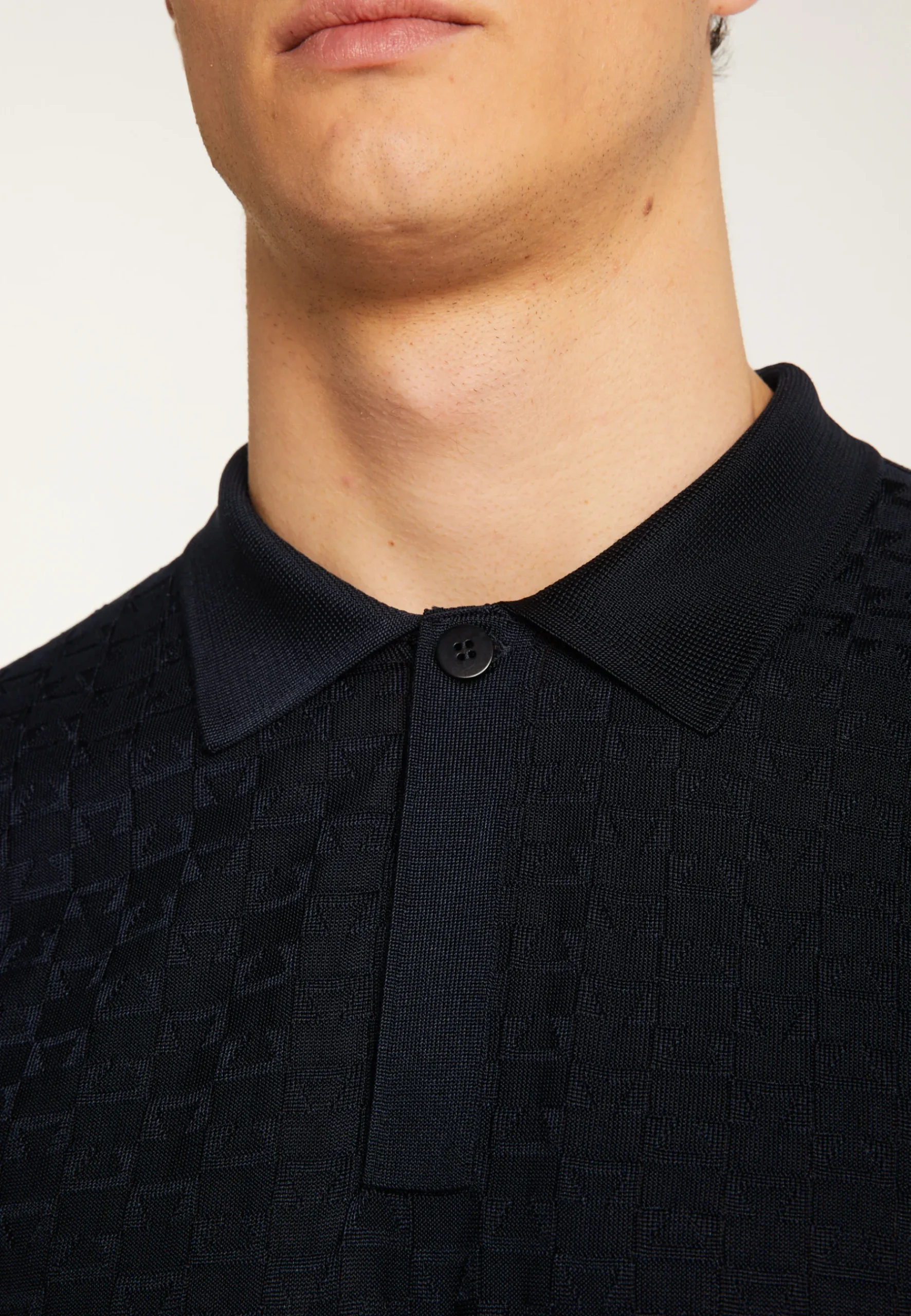 Montagut Le Fil Lumière®-Polo en fil lumière - Matt 05-Bleu marine
