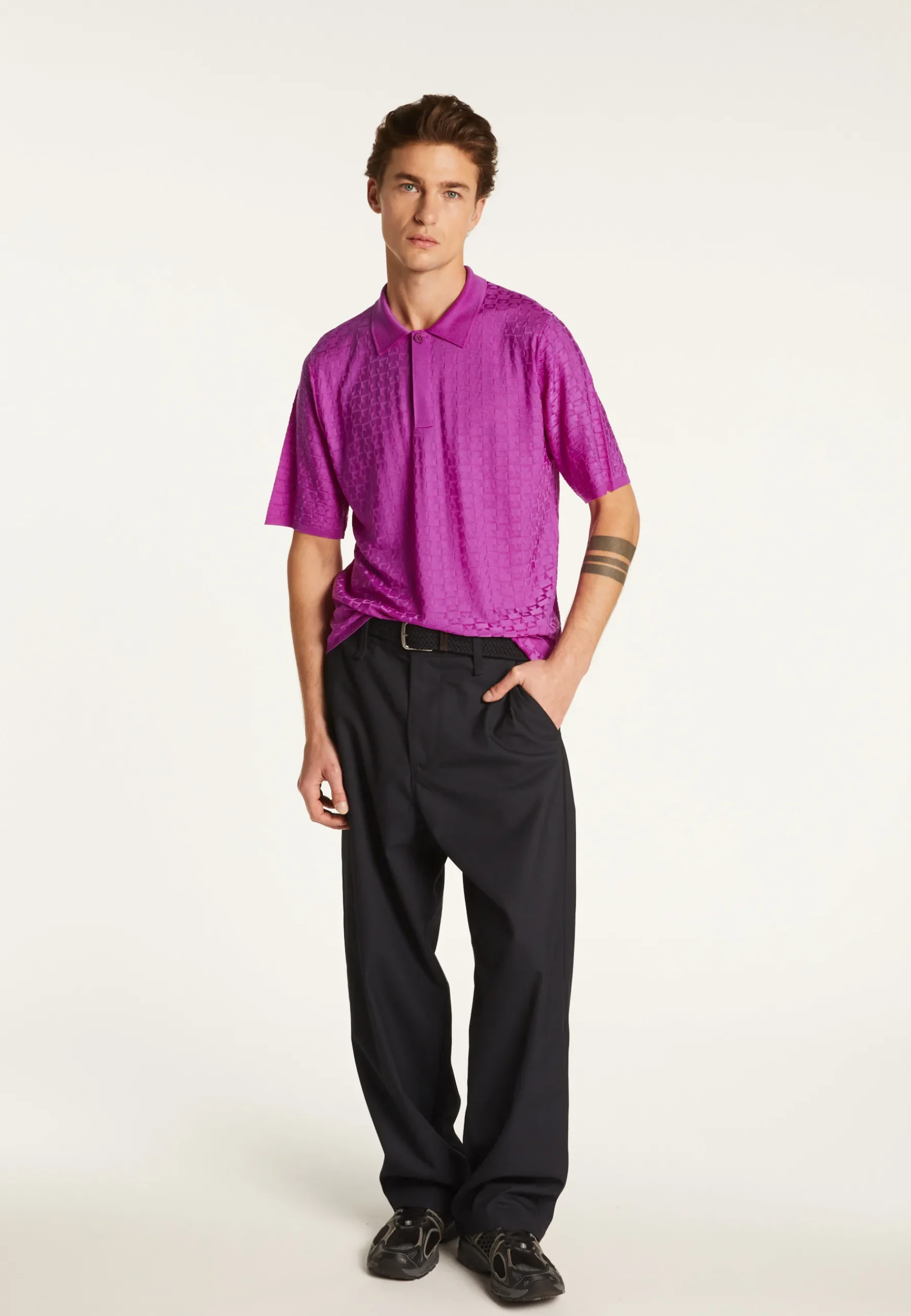 Montagut Le Fil Lumière®-Polo en fil lumière - Matt 16-Violet clair