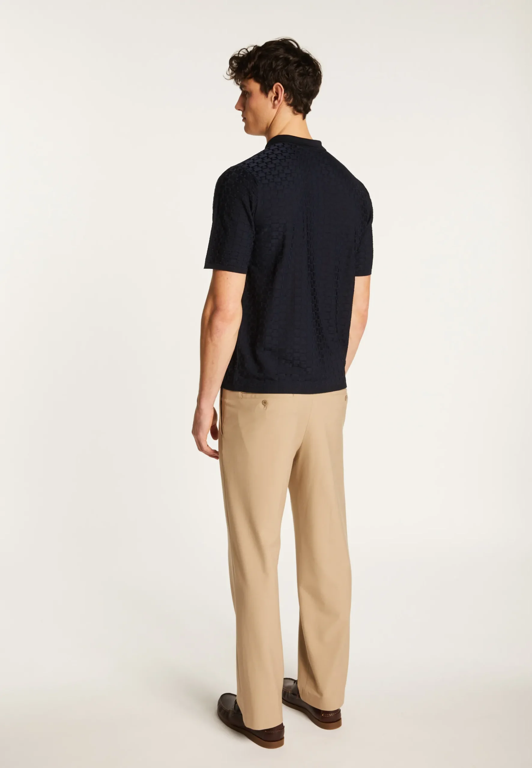 Montagut Le Fil Lumière®-Polo en fil lumière - Matt 05-Bleu marine