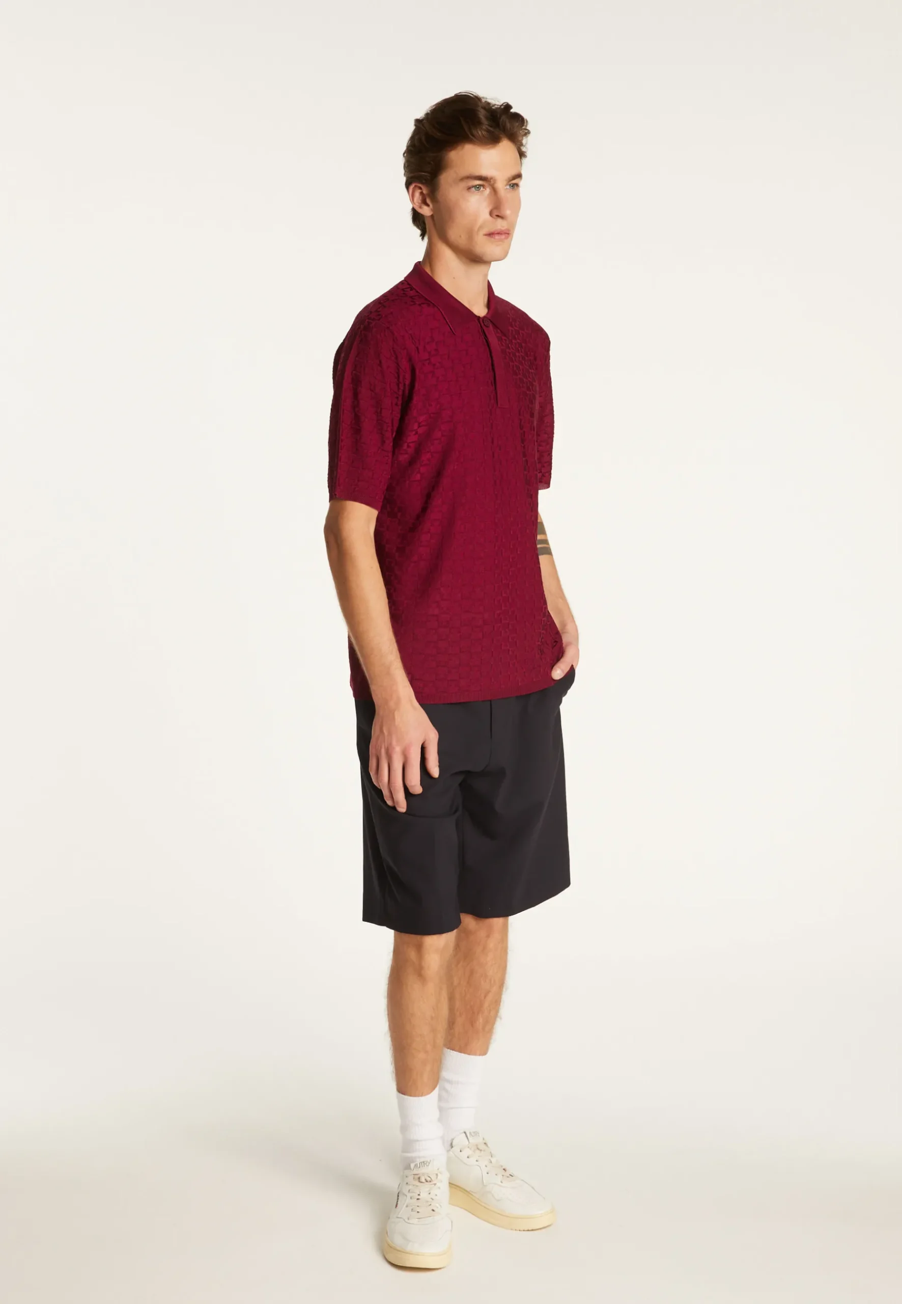 Montagut Le Fil Lumière®-Polo en fil lumière - Matt 51-Bordeaux