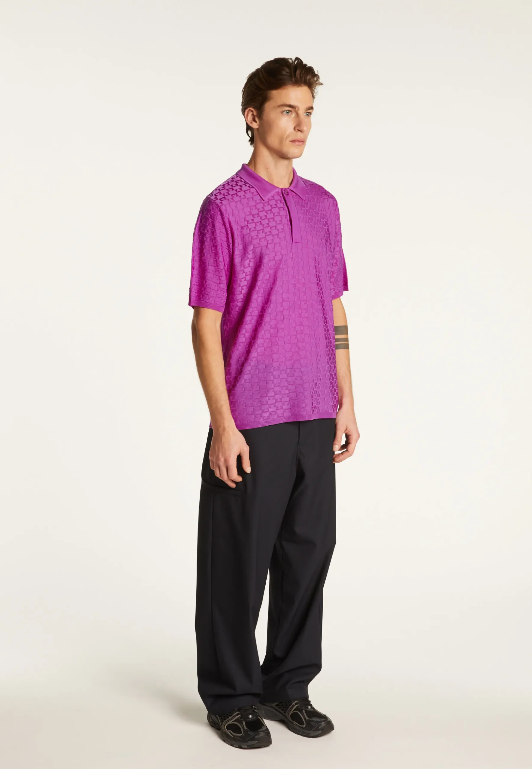 Montagut Le Fil Lumière®-Polo en fil lumière - Matt 16-Violet clair