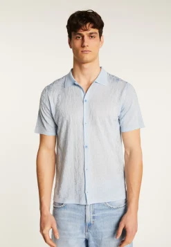Montagut Le Fil Lumière®-Polo en fil lumière - Matthew 77-Bleu ciel