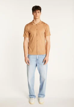 Montagut Le Fil Lumière®-Polo en fil lumière - Matthew 88-Camel