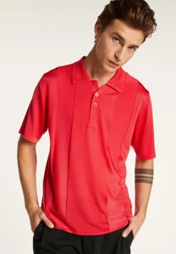 Montagut Polos Et T-Shirts-Polo en fil lumière - Milan 19-Rouge clair