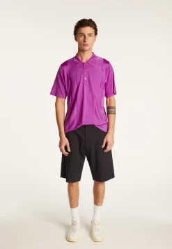 Montagut Polos Et T-Shirts-Polo en fil lumière - Milan 16-Violet clair