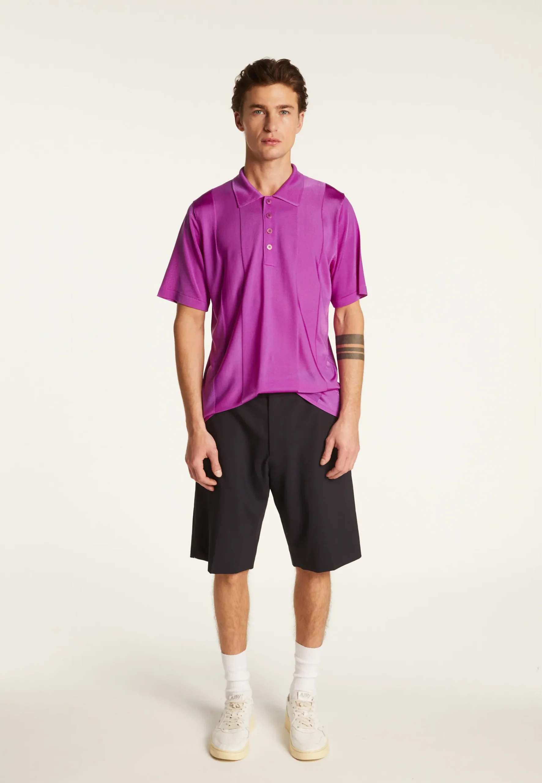 Montagut Polos Et T-Shirts-Polo en fil lumière - Milan 16-Violet clair