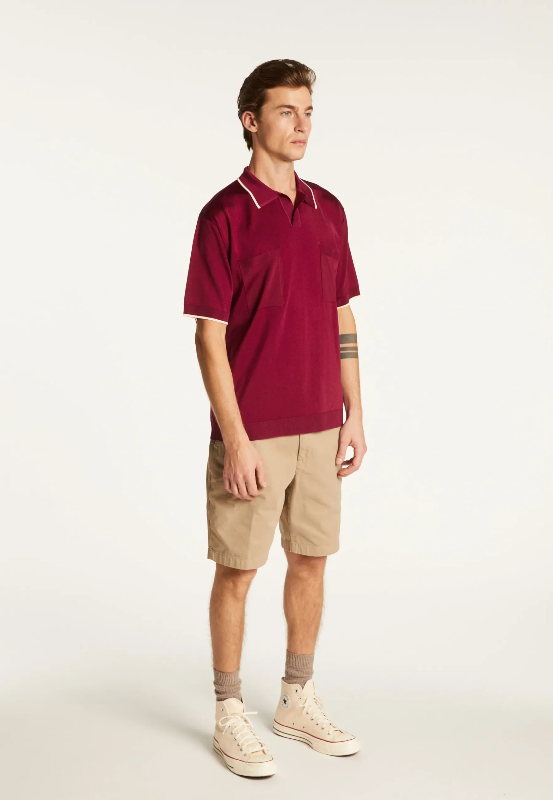 Montagut Le Fil Lumière®-Polo en fil lumière - Milo 51-Bordeaux