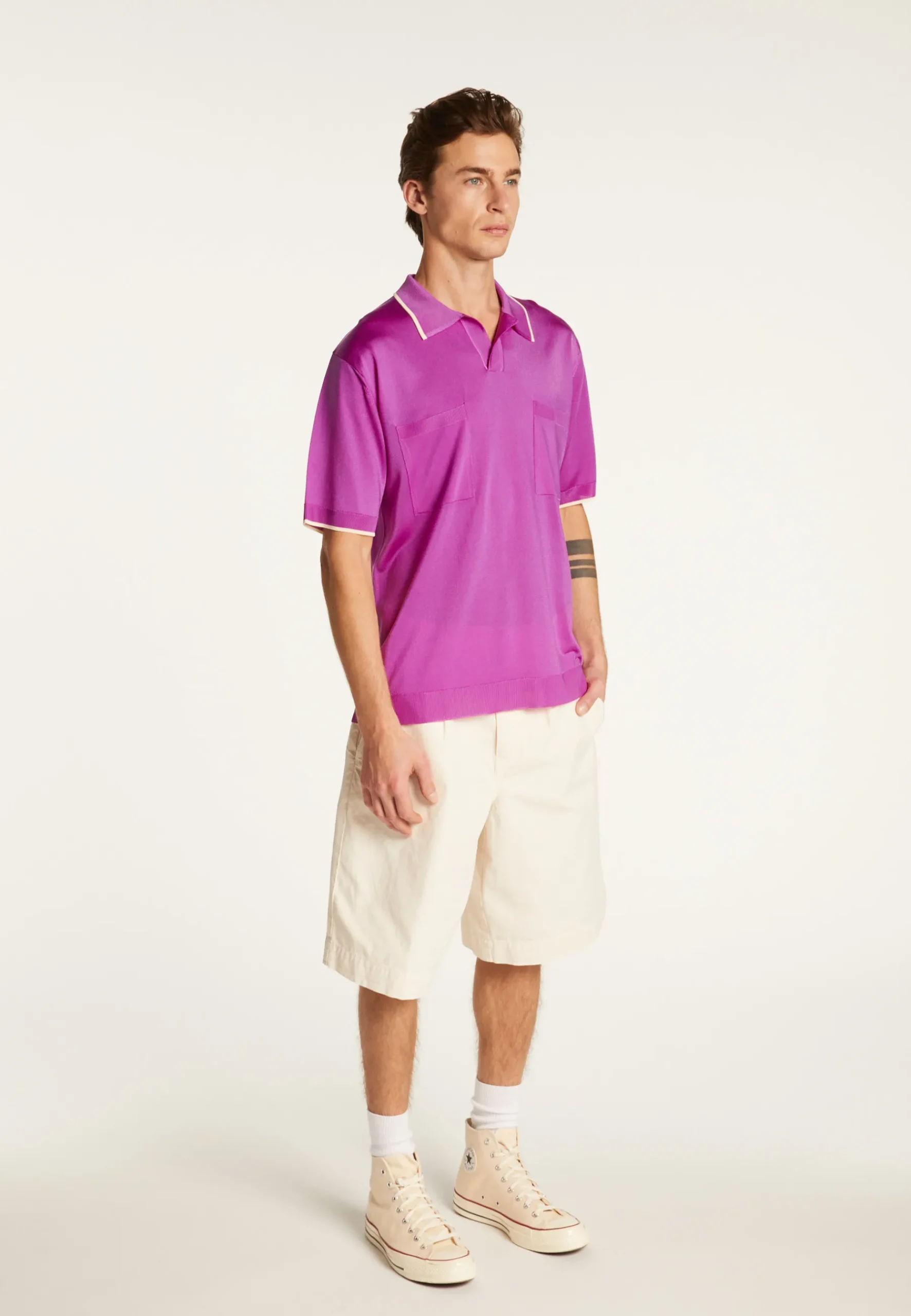 Montagut Le Fil Lumière®-Polo en fil lumière - Milo 16-Violet clair