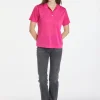 Montagut Chemisiers Et Polos-Polo en Fil Lumière à motifs - Katleen 79-Rose vif