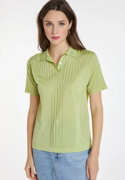 Montagut Chemisiers Et Polos-Polo en Fil Lumière à motifs - Kate 23-Vert clair