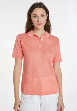 Montagut Chemisiers Et Polos-Polo en Fil Lumière à motifs - Karin 25-Rose moyen