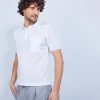 Montagut Polos Et T-Shirts-Polo en Fil Lumière - Vadim 02-Blanc