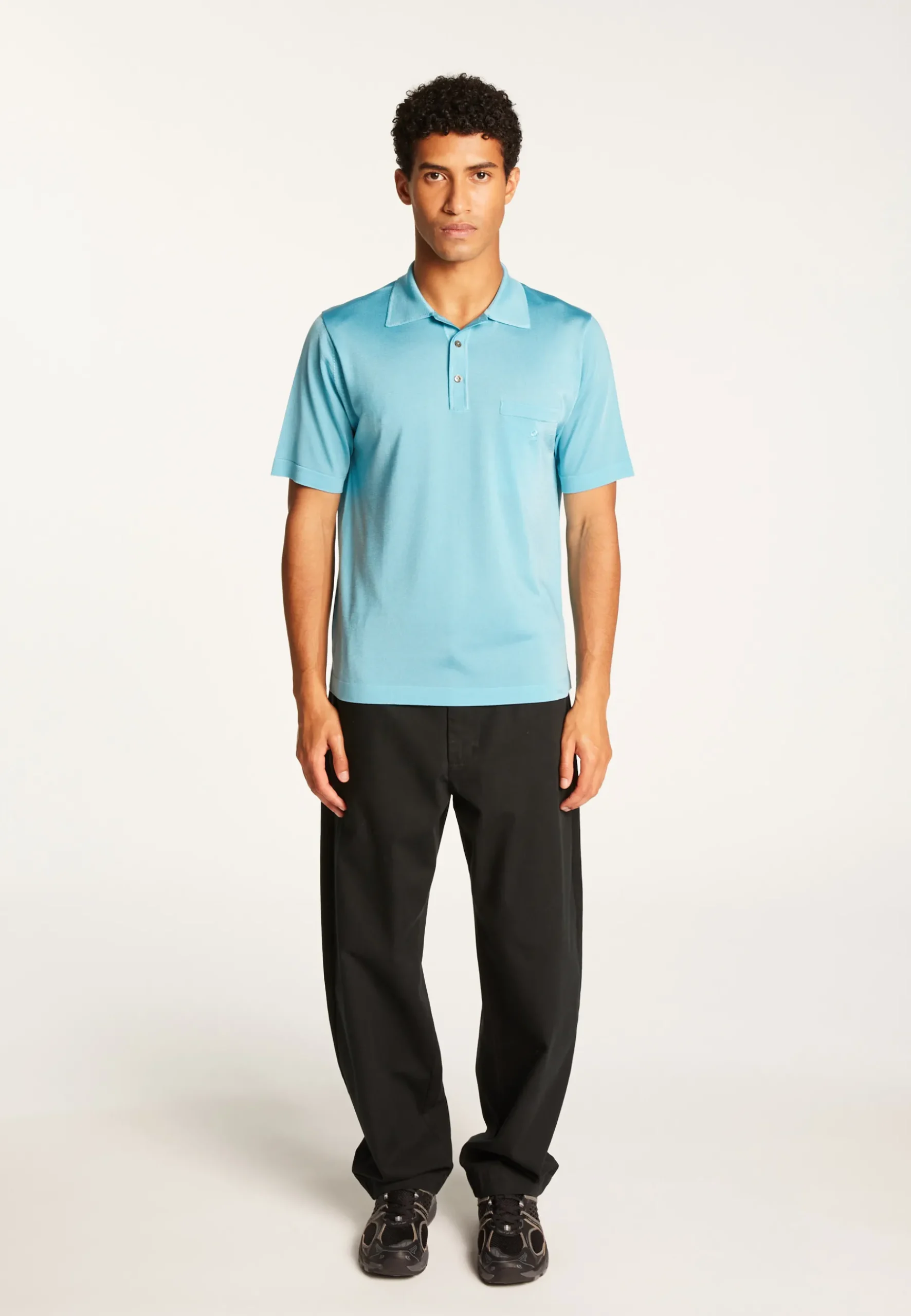 Montagut Polos Et T-Shirts-Polo en Fil Lumière - Vadim 04-Bleu clair