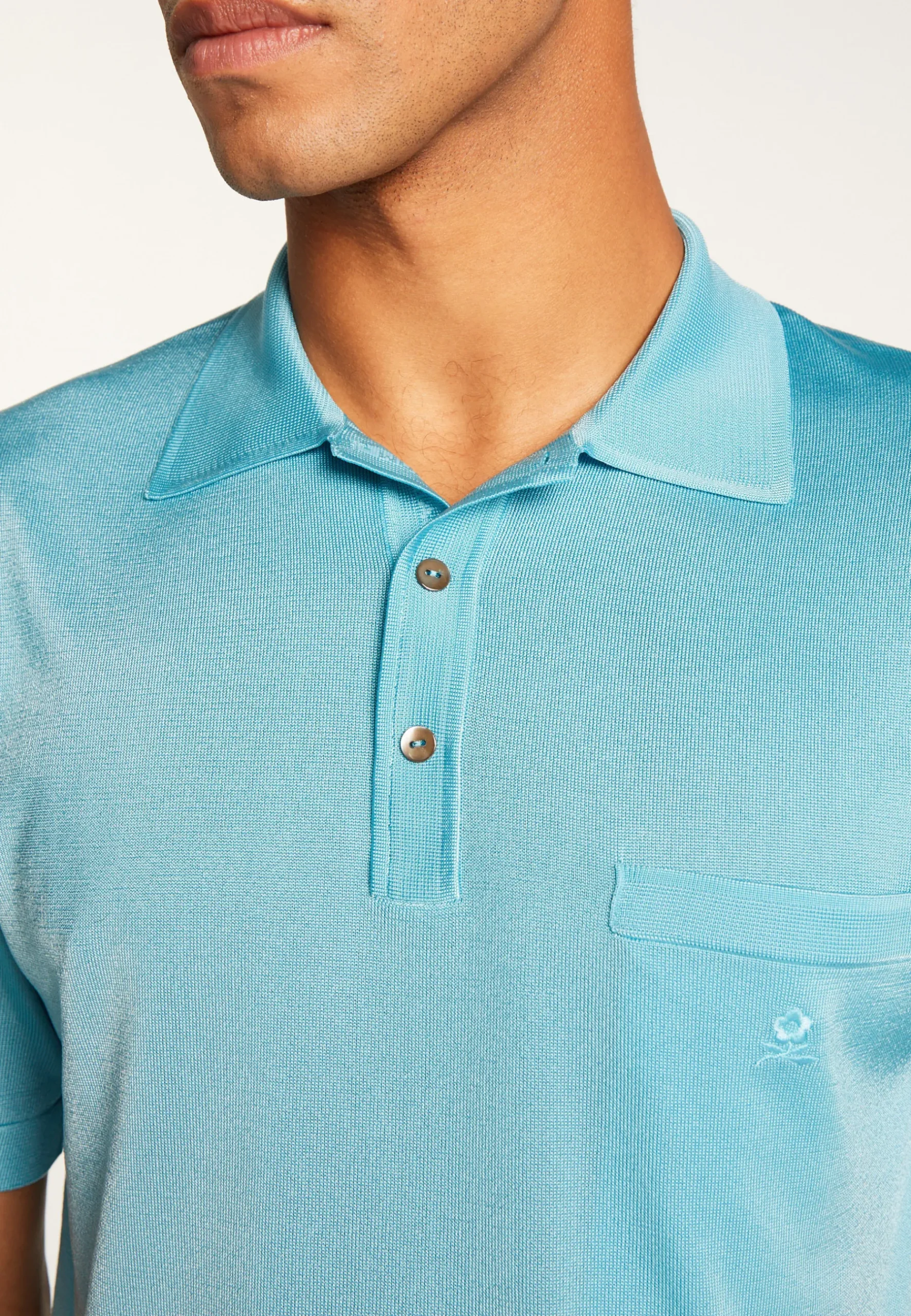 Montagut Polos Et T-Shirts-Polo en Fil Lumière - Vadim 04-Bleu clair