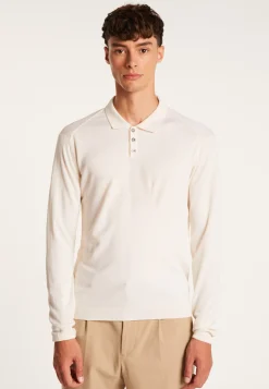 Montagut Polos Et T-Shirts-Polo en laine et soie - Bartev 82-Ecru