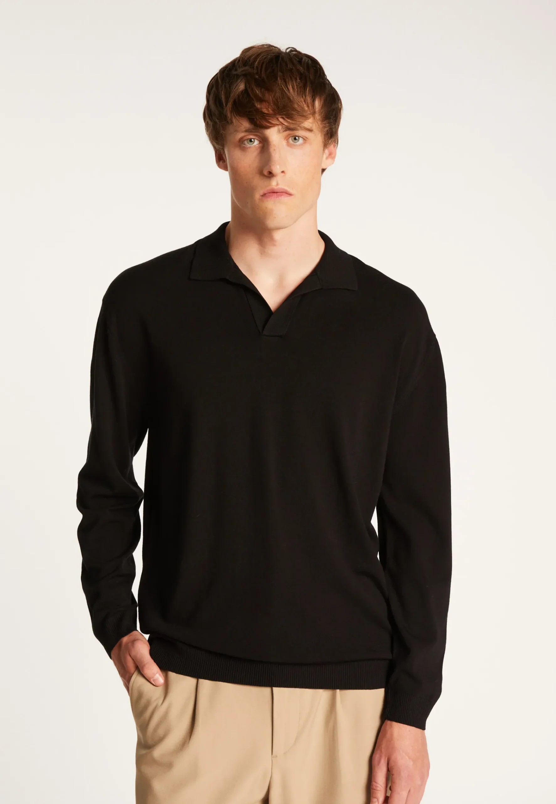 Montagut Pulls-Polo en laine mélangée - Thibaud 01-Noir