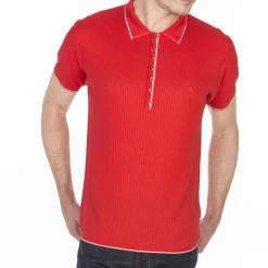 Montagut Le Fil Lumière®-Polo fantaisie Fil Lumière - Baldwin 19-Rouge clair