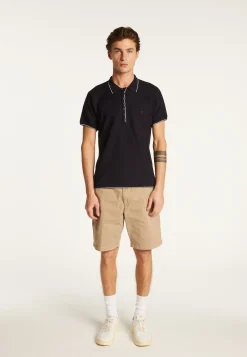 Montagut Le Fil Lumière®-Polo fantaisie Fil Lumière - Baldwin 05-Bleu marine