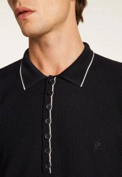 Montagut Le Fil Lumière®-Polo fantaisie Fil Lumière - Baldwin 05-Bleu marine
