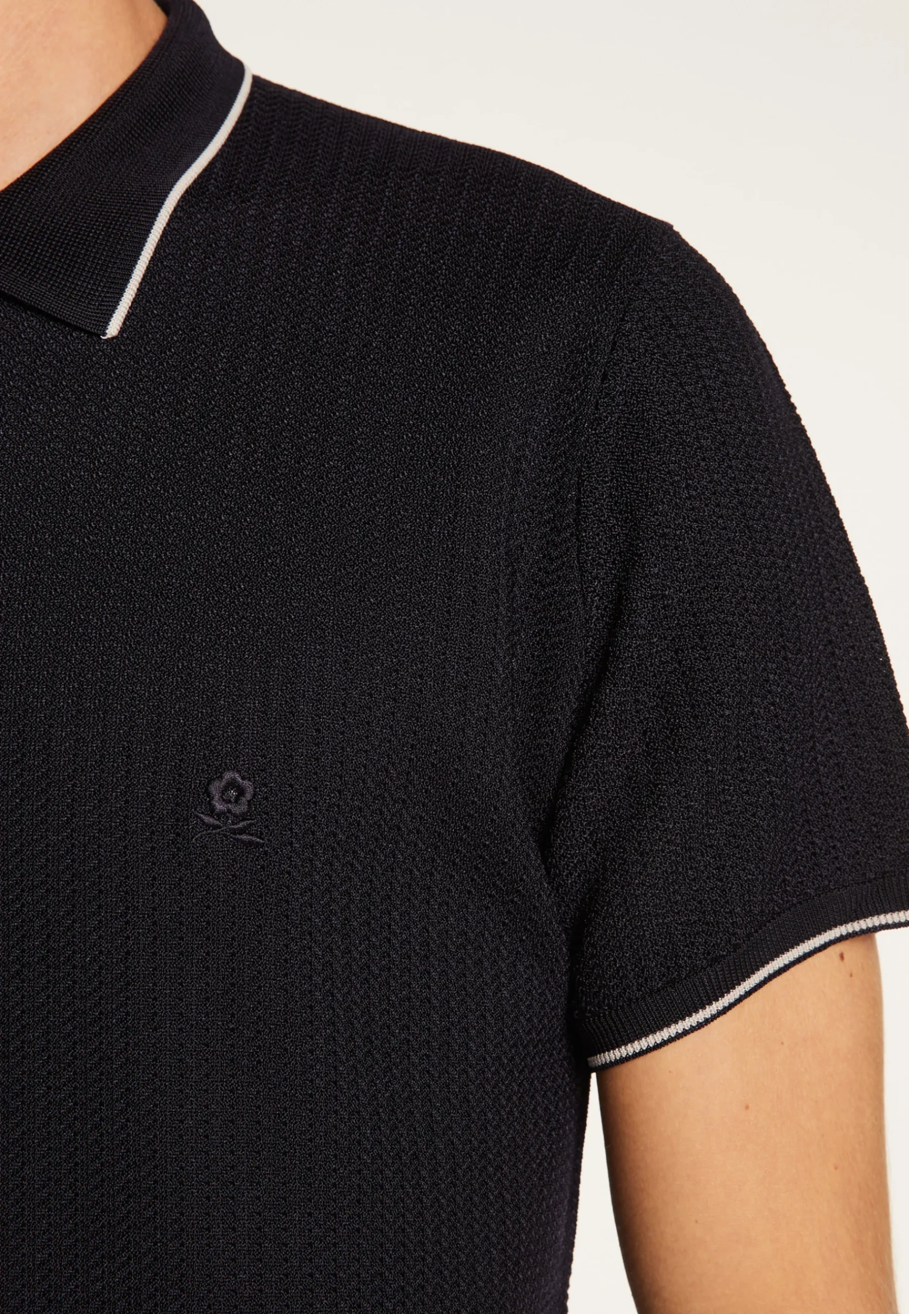 Montagut Le Fil Lumière®-Polo fantaisie Fil Lumière - Baldwin 05-Bleu marine