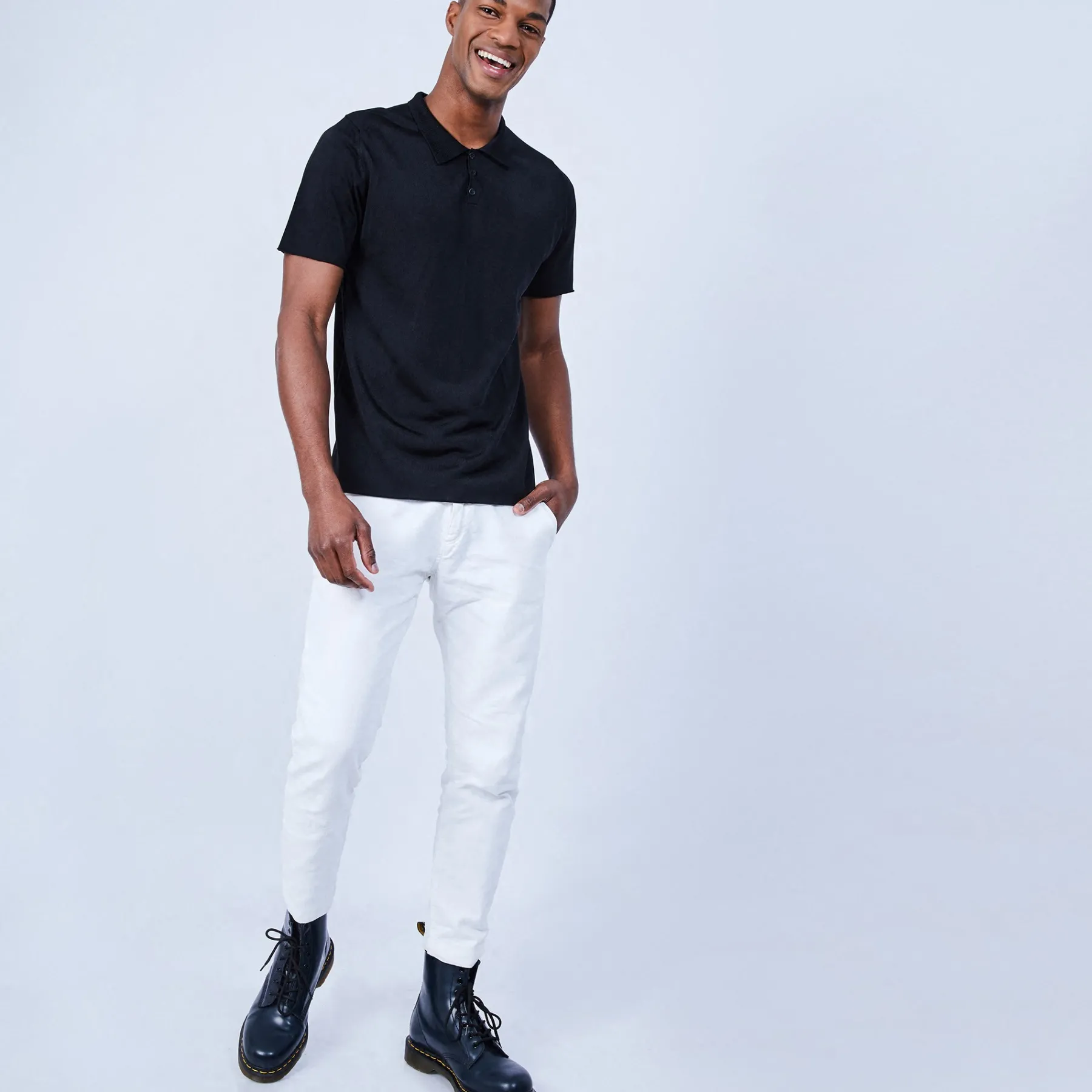 Montagut Polos Et T-Shirts-Polo Fil Lumière - Lyam 01-Noir