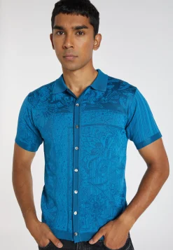 Montagut Polos Et T-Shirts-Polo Fil Lumière à motifs - Aaron 06-Bleu moyen