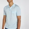 Montagut Polos Et T-Shirts-Polo Fil Lumière à motifs - Aldric 04-Bleu clair