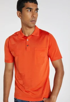 Montagut Polos Et T-Shirts-Polo Fil Lumière à motifs - Jordan 15-Orange