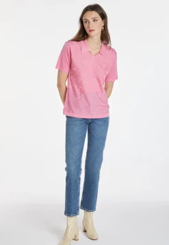 Montagut Chemisiers Et Polos-Polo Fil Lumière à motifs - Kheira 24-Rose clair