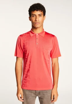 Montagut Le Fil Lumière®-Polo Fil Lumière à motifs - Stenley 49-Turquoise