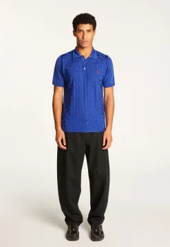 Montagut Polos Et T-Shirts-Polo Fil Lumière à motifs - Juan 48-Bleu roi