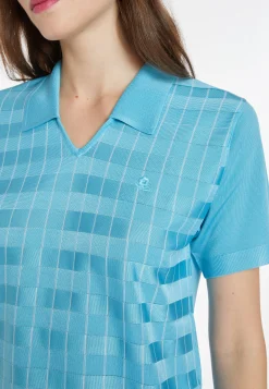 Montagut Chemisiers Et Polos-Polo Fil Lumière à motifs - Kelsey 04-Bleu clair