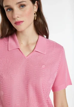 Montagut Chemisiers Et Polos-Polo Fil Lumière à motifs - Kristina 24-Rose clair