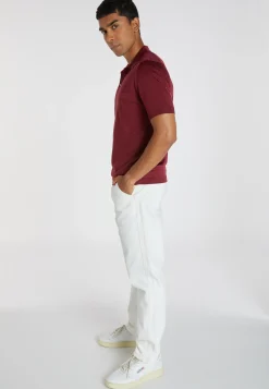 Montagut Le Fil Lumière®-Polo Fil Lumière à motifs - Albini 51-Bordeaux