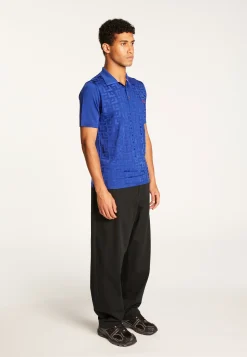 Montagut Polos Et T-Shirts-Polo Fil Lumière à motifs - Juan 48-Bleu roi
