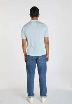 Montagut Polos Et T-Shirts-Polo Fil Lumière à motifs - Aldric 04-Bleu clair