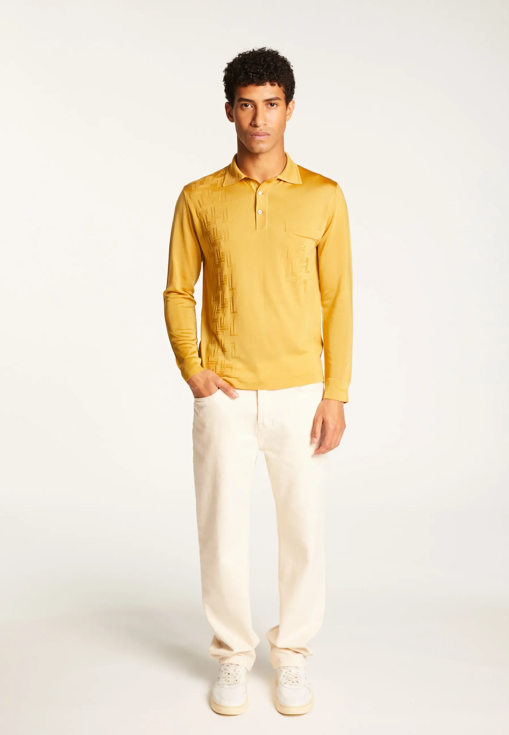 Montagut Polos Et T-Shirts-Polo Fil Lumière motifs géométriques - Sten 50-Jaune foncé