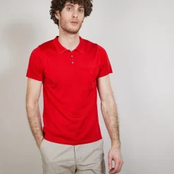 Montagut Polos Et T-Shirts-Polo Fil Lumière poche avant - Blaze 52-Rouge