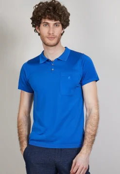 Montagut Polos Et T-Shirts-Polo Fil Lumière poche avant - Blaze 06-Bleu moyen