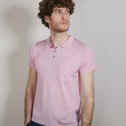 Montagut Polos Et T-Shirts-Polo Fil Lumière poche avant - Blaze 25-Rose moyen