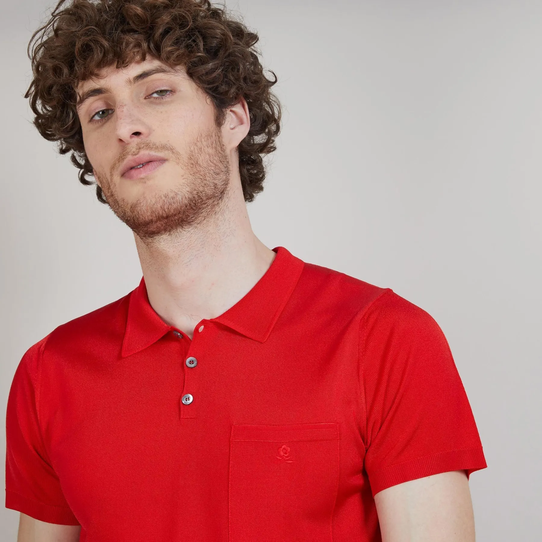 Montagut Polos Et T-Shirts-Polo Fil Lumière poche avant - Blaze 52-Rouge