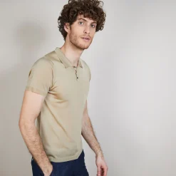 Montagut Polos Et T-Shirts-Polo Fil Lumière poche avant - Blaze 13-Beige moyen